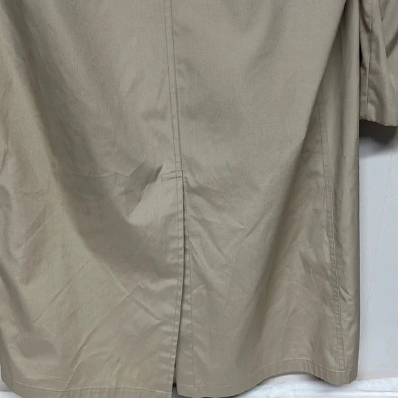 LONDON FOG MAINCOAT EDITION BEIGE ALL WEATHER TRENCH COAT 14 REG 44" LONG - Picture 12 of 12